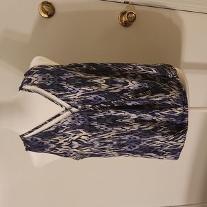 Grayson threads blue and white blouse size medium